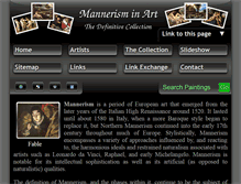 Tablet Screenshot of mannerism-in-art.org